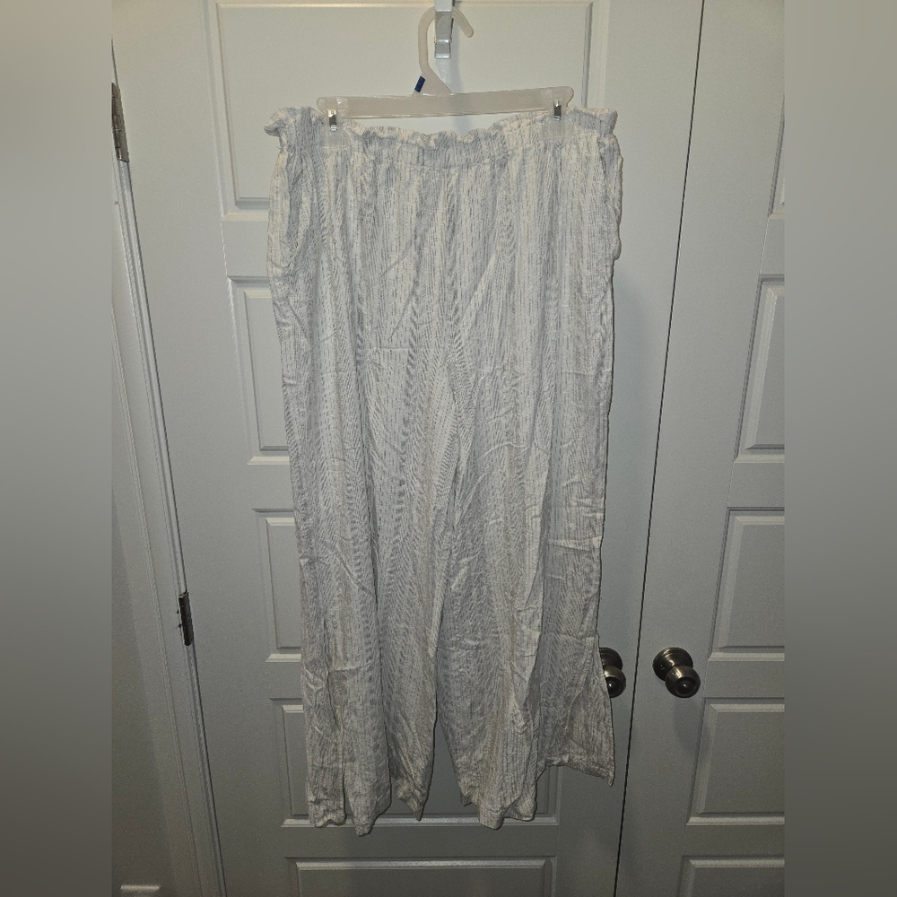 Gentle Fawn Linen White Flowing Pants